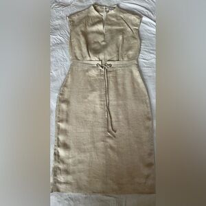 Max Mara Beige Linen Dress